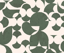 Papel pintado retro con motivos gráficos verdes