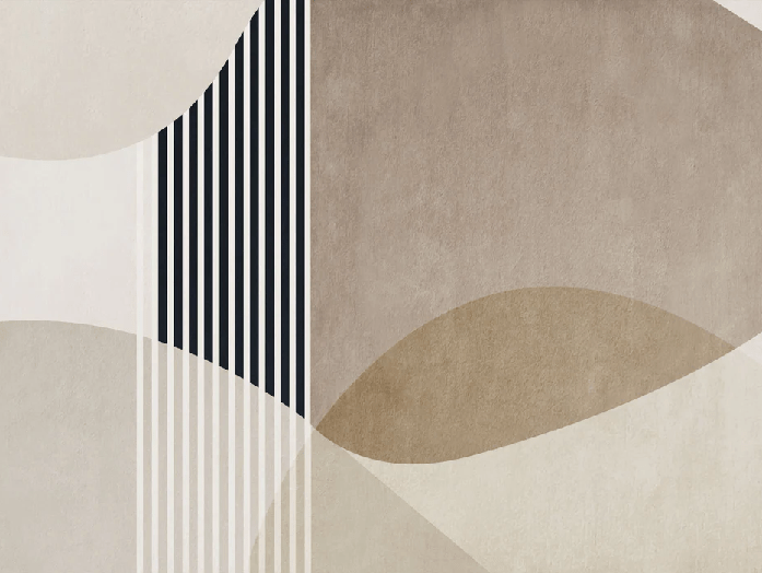 Papel pintado con formas creativas