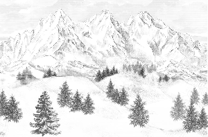 Papel pintado de la montaña de Chamonix