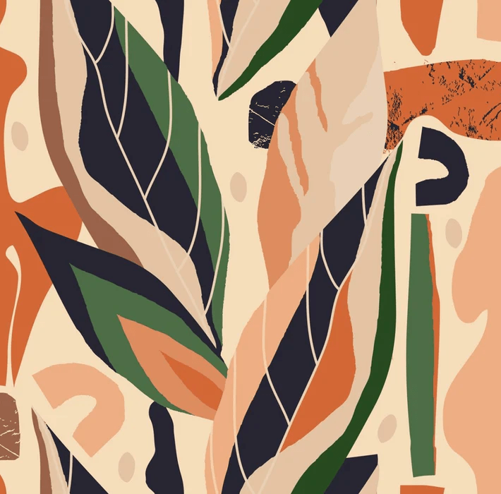 Papel pintado vegetal abstracto