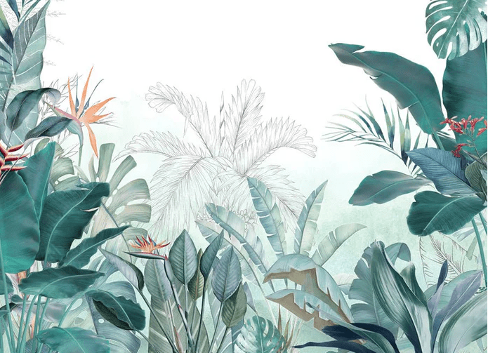 Papel pintado panorámico tropical quintessence