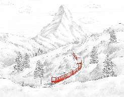 Papel pintado panorámico Monte Cervino