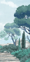 Papier peint balade dans les calanques - Muralconcept