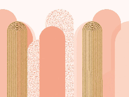 Papier peint Art déco graphique tendance rosé