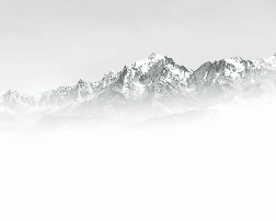 Papel pintado Mont Blanc en la niebla, blanco y negro