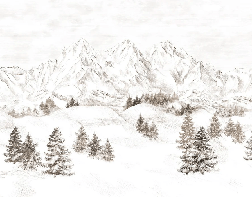 Papier peint montagne massif des Alpes