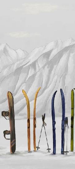Papier peint ski à Courchevel