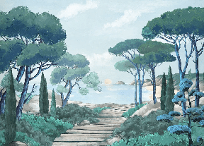 Papel pintado Paseo por los arroyos