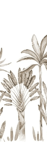 papier peint panoramique Palmier Sépia Aquarelle