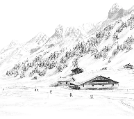 Papier peint Clusaz ski fond montagne Confins