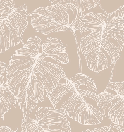 Papier peint feuille monstera sable - Muralconcept