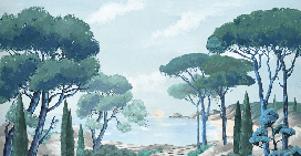 Papier peint balade dans les calanques