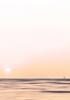 Papier peint coucher de soleil bateau