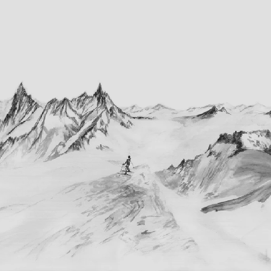 Papier peint panoramique Aiguilles du midi - Vallée blanche - Muralconcept