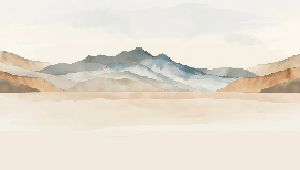 Papier peint panoramique montagne aquarelle pastel – Décor mural paysage apaisant - Muralconcept