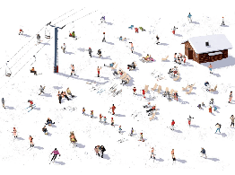 Papel pintado panorámico après ski