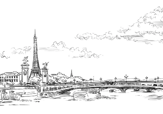 Papier peint pont Alexandre Paris