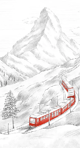 Papel pintado panorámico Monte Cervino