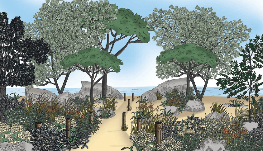 Papel pintado paisaje Francia costa