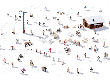 Papel pintado panorámico après ski