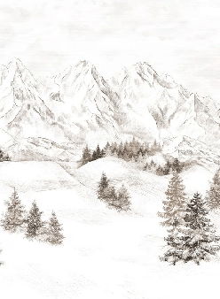 Papel pintado montaña macizo de los Alpes