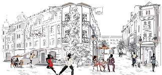 Papel pintado restaurante paseo parisino