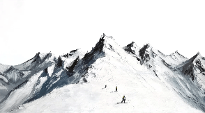 Papier peint ski alpinisme en montagne