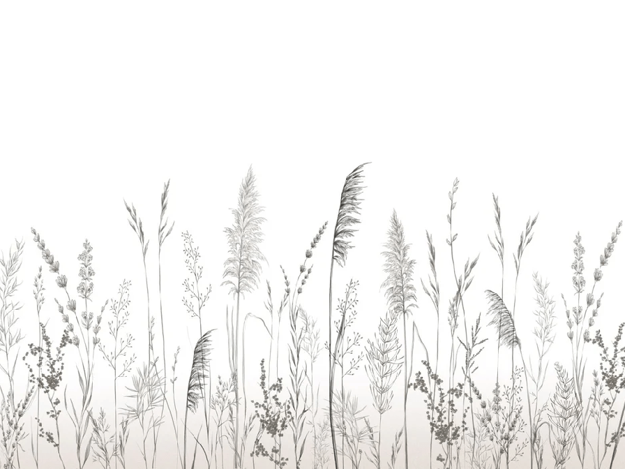 Papier peint poétique pampa - Muralconcept
