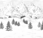 Papier peint Aiguilles d'Arves