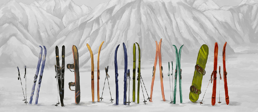 Papel pintado de esquí en Courchevel