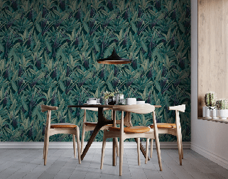 Papier peint panoramique tendance feuille - Muralconcept