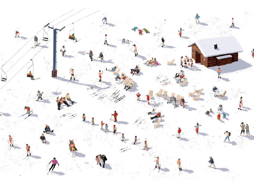 Papier peint panoramique après ski - Muralconcept