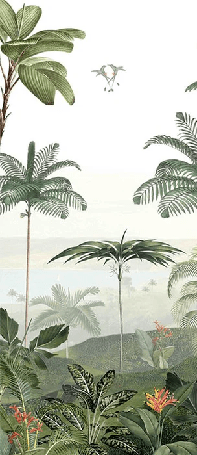 Papel pintado llanura tropical