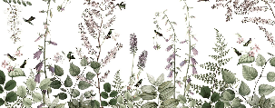 Papier peint fille douceur mauve - Muralconcept
