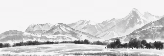 Papier peint panoramique les Mémises – Vue alpine d’exception en noir et blanc - Muralconcept