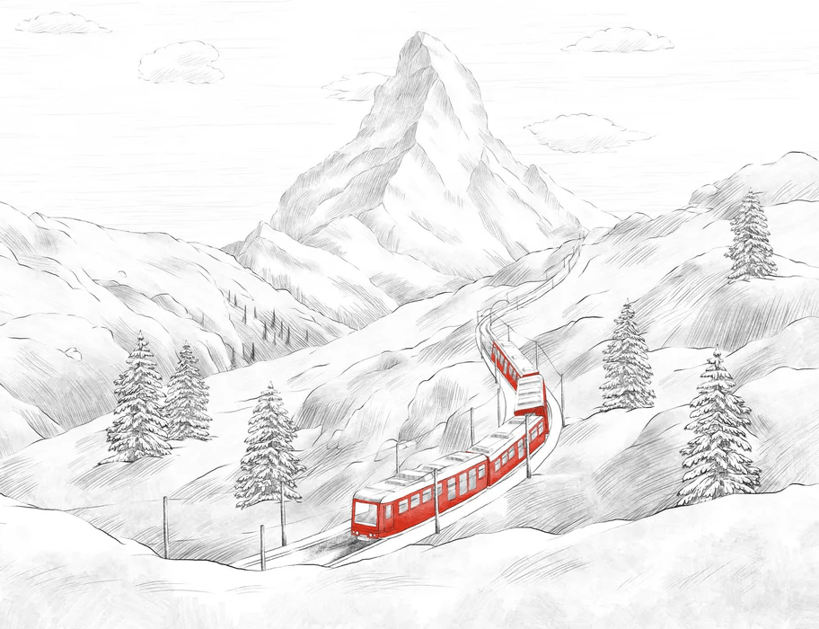 Papel pintado panorámico Monte Cervino