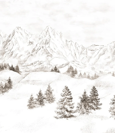 Papel pintado Montaña de los Alpes