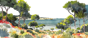 Papel pintado panorámico aire veraniego