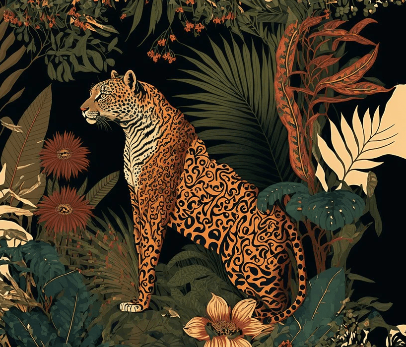 Papier peint exotique tigre - Muralconcept