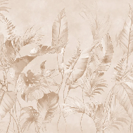 Papier peint élégante jungle poudrée, XXL, tendance