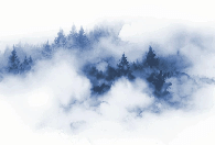 Papel pintado Niebla de las Cumbres azul