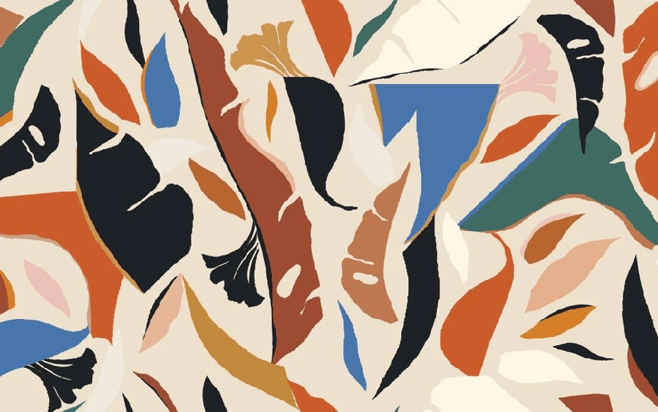 Papier peint contemporain végétal - Muralconcept
