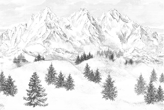 Sfondo della montagna di Chamonix - Muralconcept