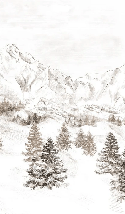 Papel pintado Montaña macizo de los Alpes