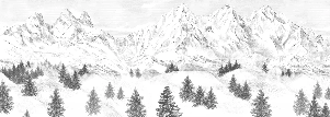 Papier peint Aiguilles d'Arves - Muralconcept