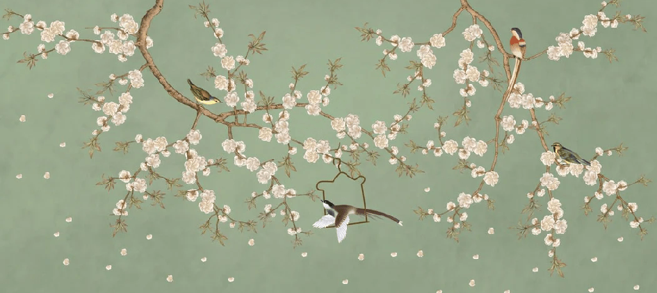 Zen sakura green wallpaper