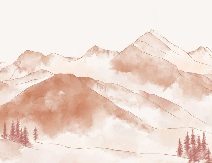 Papel pintado con motivos de la cordillera de Aravis