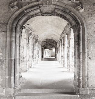 Papier peint Trompe l'oeil Couloir Marbre Parisien - Muralconcept