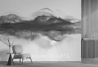 Papier peint panoramique encre - Muralconcept