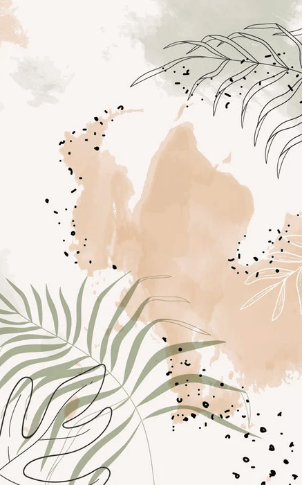 Papier peint panoramique aquarelle végétale, XXL, tendance